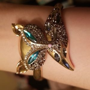 Betsey Johnson Gorgeous gold tone Fox Bracelet cuff